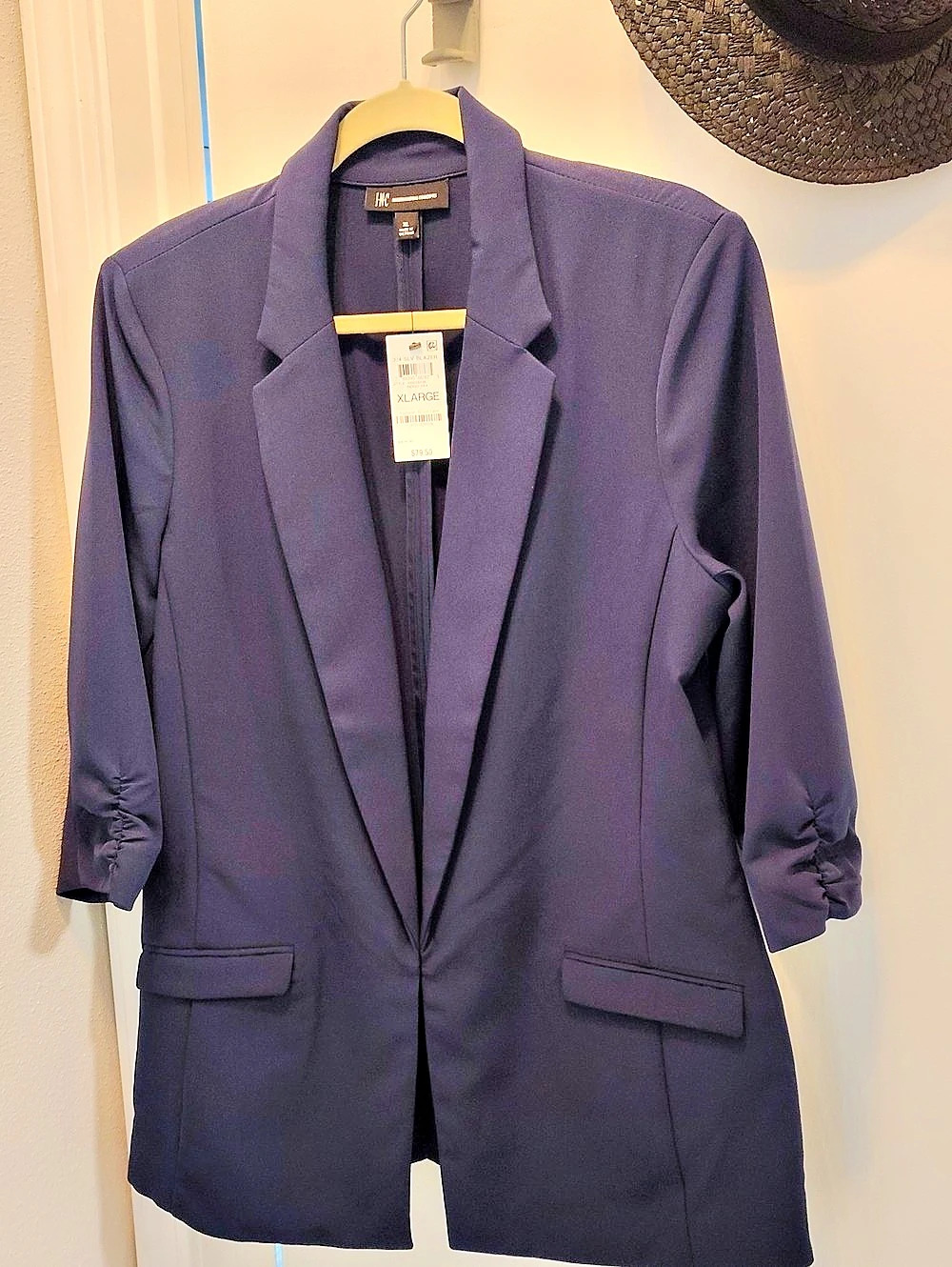 INC International Concepts 3/4 Sleeve Blazer Purple XL NWT